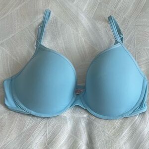 Victoria’s Secret Light Blue T-shirt Lightly Lined Demi Bra 36D